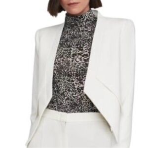 BCBG MaxAzria Cream  Open-Front Women's Blazer Jacket